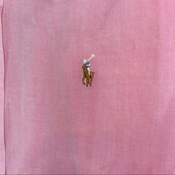 Ralph Lauren Classic fit Shirt 15.5 32/33 pink long sleeve button up Flesh Pony - Picture 2 of 5